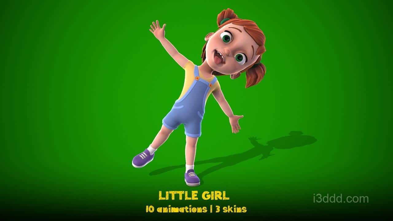 卡通小女孩人物角色带动作Little Girl 4.26 – 5.6