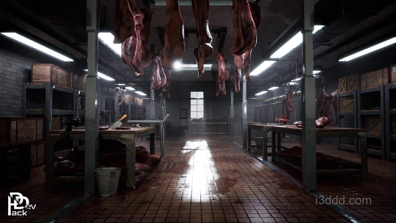 恐怖游戏屠宰场工厂室内外场景 Slaughterhouse38 Assets 4.26-5.6