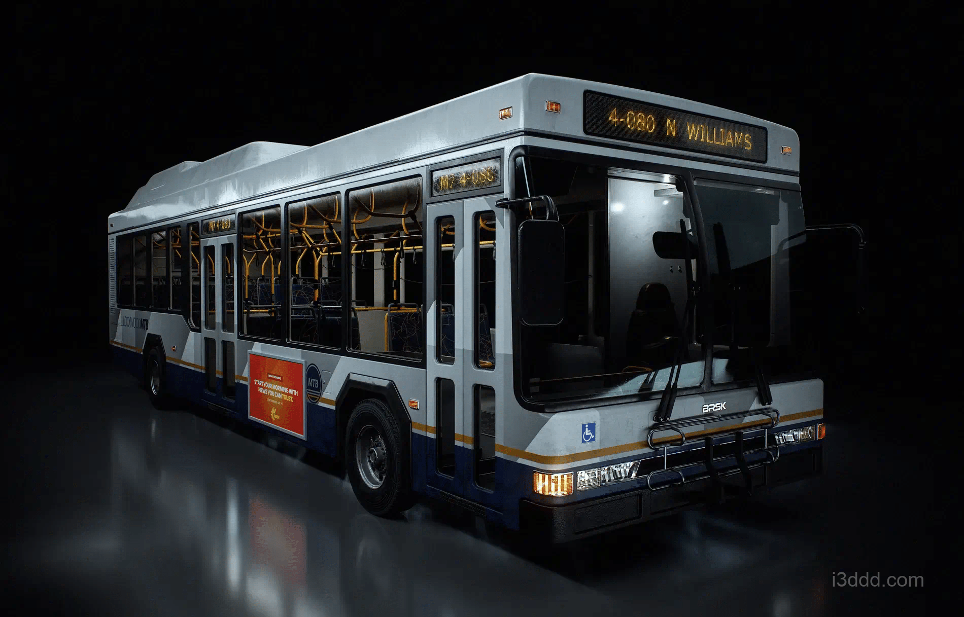 城市公交3D模型合集 – KitBash3d City Bus 3D Model