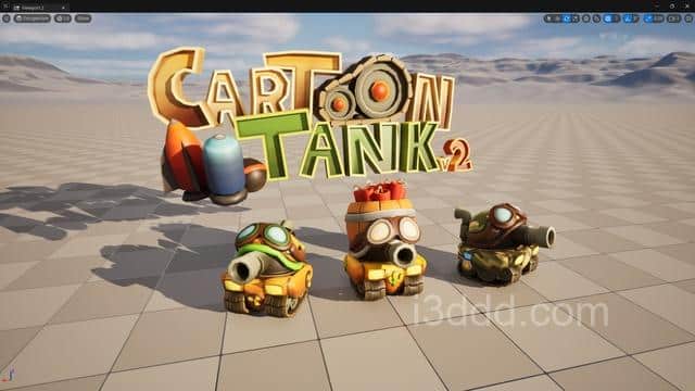 游戏卡通坦克角色模型 Cartoon Tank v2 5.3 – 5.6