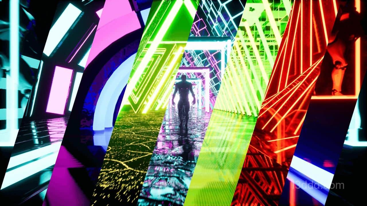 赛博朋克风格霓虹科技科幻背景蓝图Infinity Tiles4.26 – 5.6