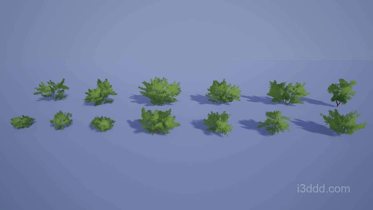 灌木丛草地灌木植物道具模型 Realistic Bushes 1 4.26-5.6