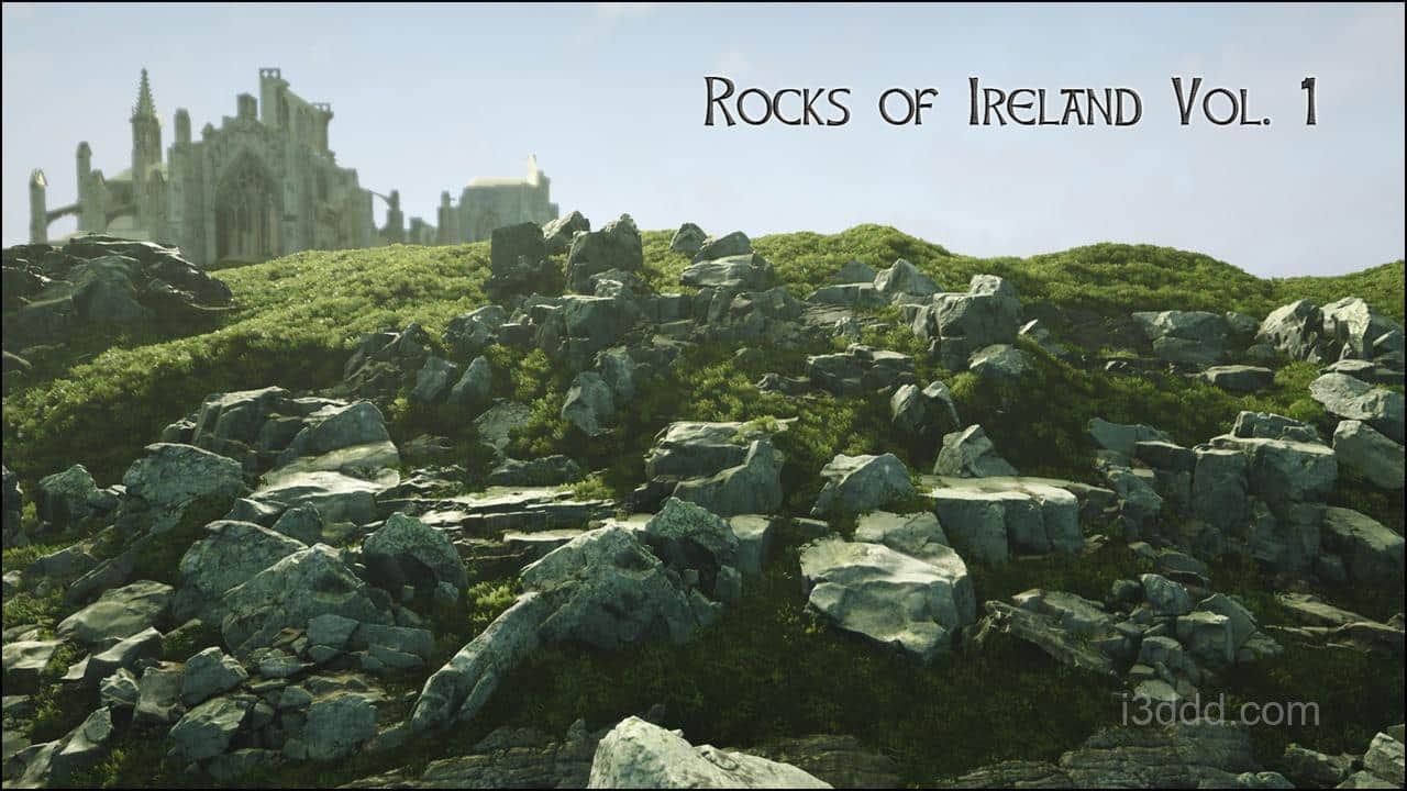 爱尔兰岩石场景Rocks of Ireland – 3D Scanned,4.26 – 5.6