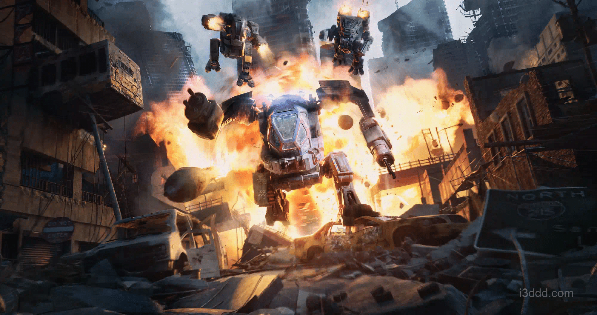 KitBash3D – 机甲战争场景 – Mech Wars