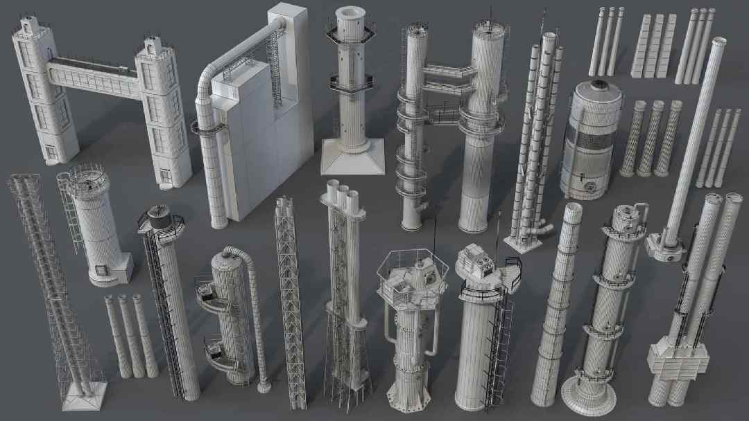 工厂管道套装（24 个组件）- Factory Pipes Set (24 Pcs)