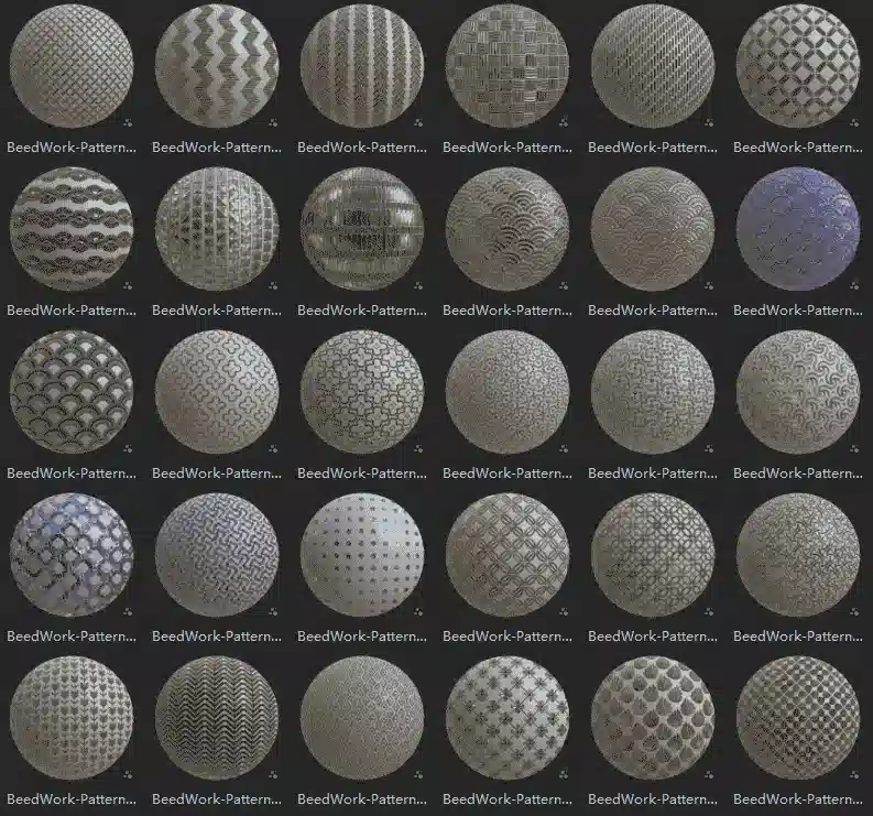 30款印花材质 – 30 Pattern Materials