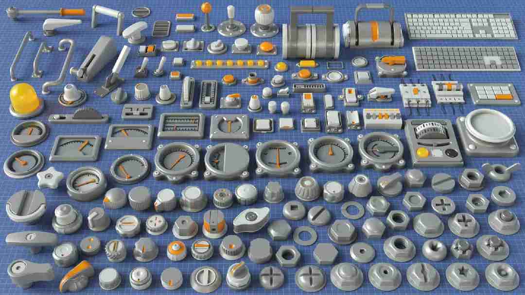 工业 Kitbash 套件 第 9 卷 156 个组件 – Industrial Kitbash Vol.9 (156 Pcs)