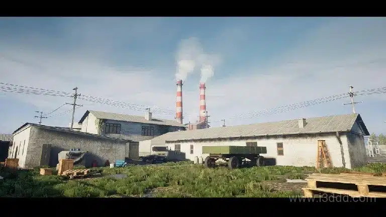 废旧工厂厂房基地场景 – Old Factory