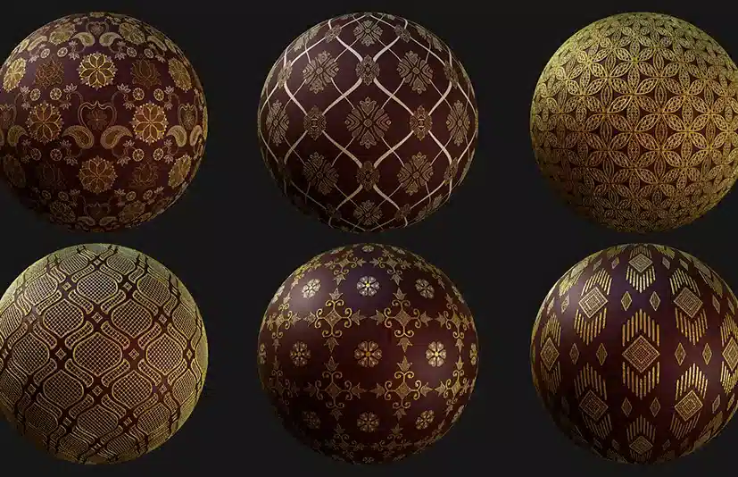 皇家花边布料图案 第1卷 – 40 Tileable Lace Fabric Patterns Vol.01