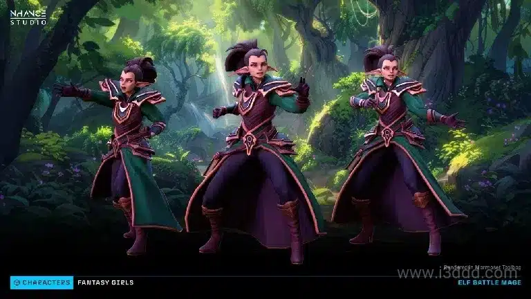 风格化幻想女孩 NPC – Stylized Fantasy Girls NPC Pack #3