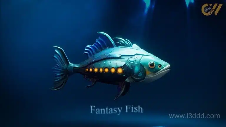奇幻奇怪机械风格机器鱼角色模型 – Fantasy Strange Fish