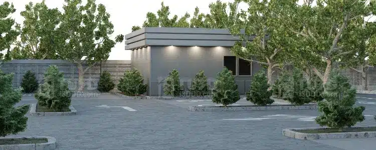 Blender 写实停车场场景模型