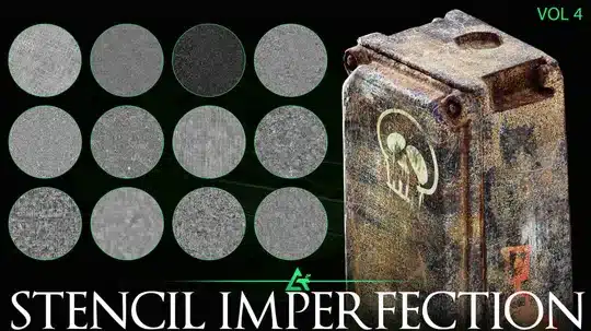 MEGA包 – 100个实用纹理模板瑕疵 第4卷 – Mega Pack: 100 Stencil Imperfection Vol.4