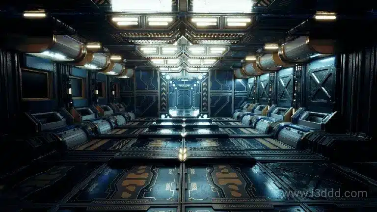 科幻科技室内机械环境场景 SciFi Corridors 2.