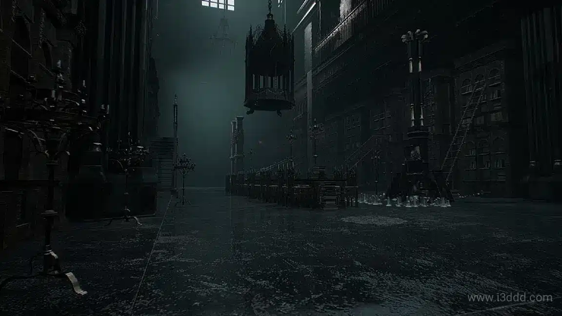 古老复古阴森恐怖图书馆场景 – Elder Library