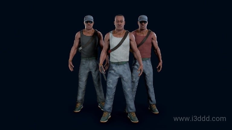 低多边形现代人物角色模型 – Modern character