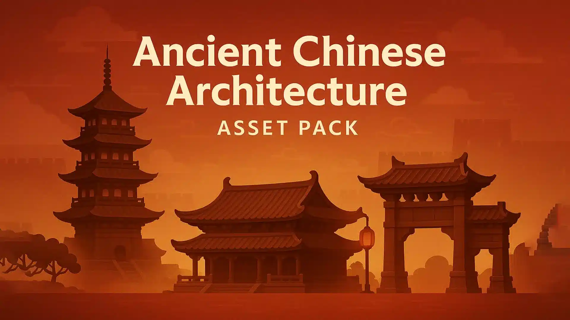 中国古建筑资产包 模块化构件与雕塑 – Ancient Chinese Architecture Assets | Modular Parts & Sculptures