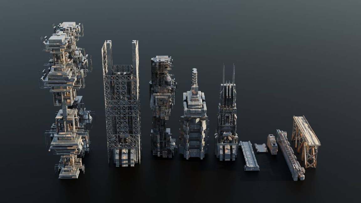 老旧反乌托邦建筑集 – Kyu & Zo: Old Dystopic Buildings Set