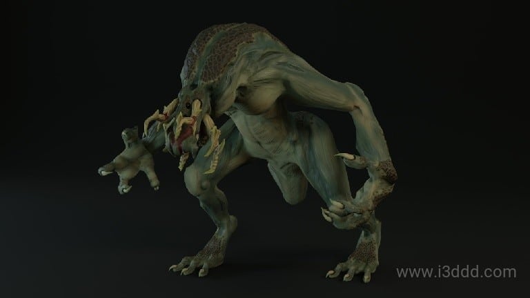 恐怖游戏怪物生物爬行动物角色模型 – Monster: Reptile