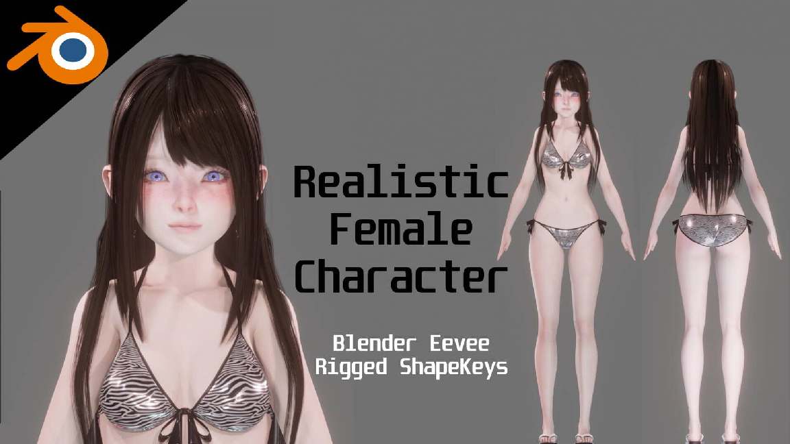 比基尼模特 写实女性角色 – Bikini Model Realistic Female Character