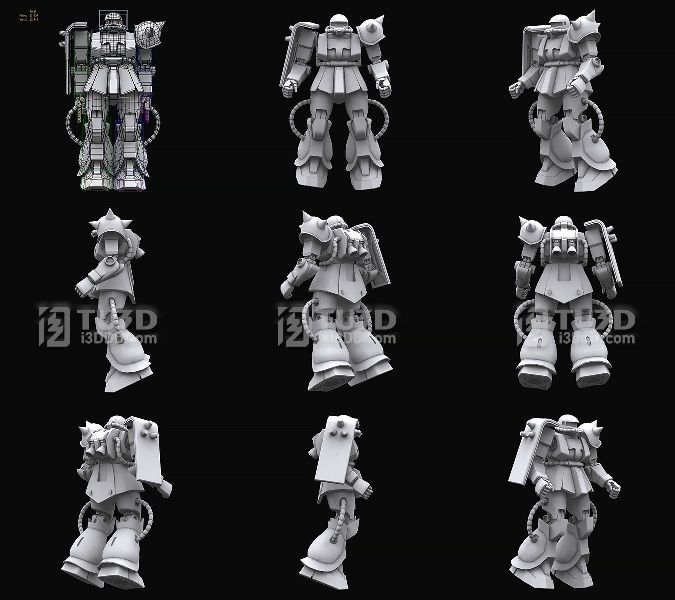 Blender高达机动战士3D模型（多格式）