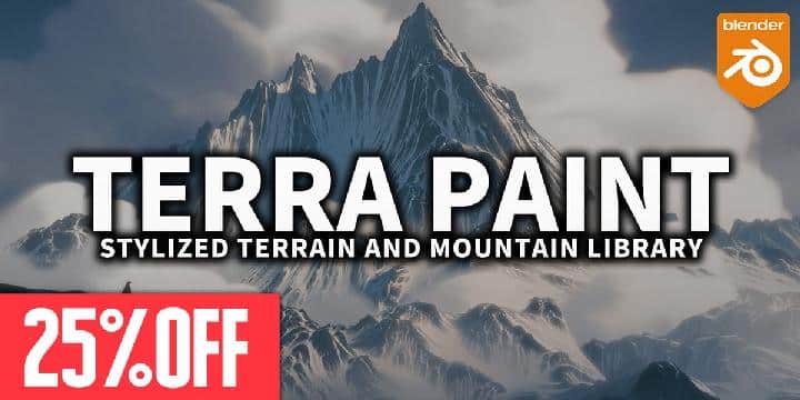 风格化地形与山脉库 Terra Paint – Stylized Terrain & Mountain Library: Terra Paint