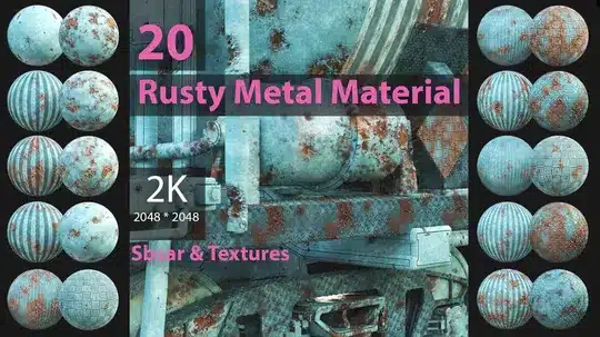 20款高质量生锈金属PBR材质包 – 20 Rusty Metal PBR + SBSAR