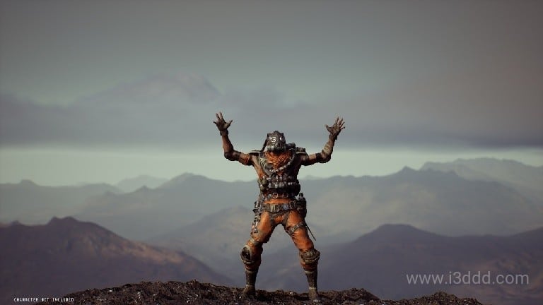 荒地荒山景观环境场景 Badlands Landscape