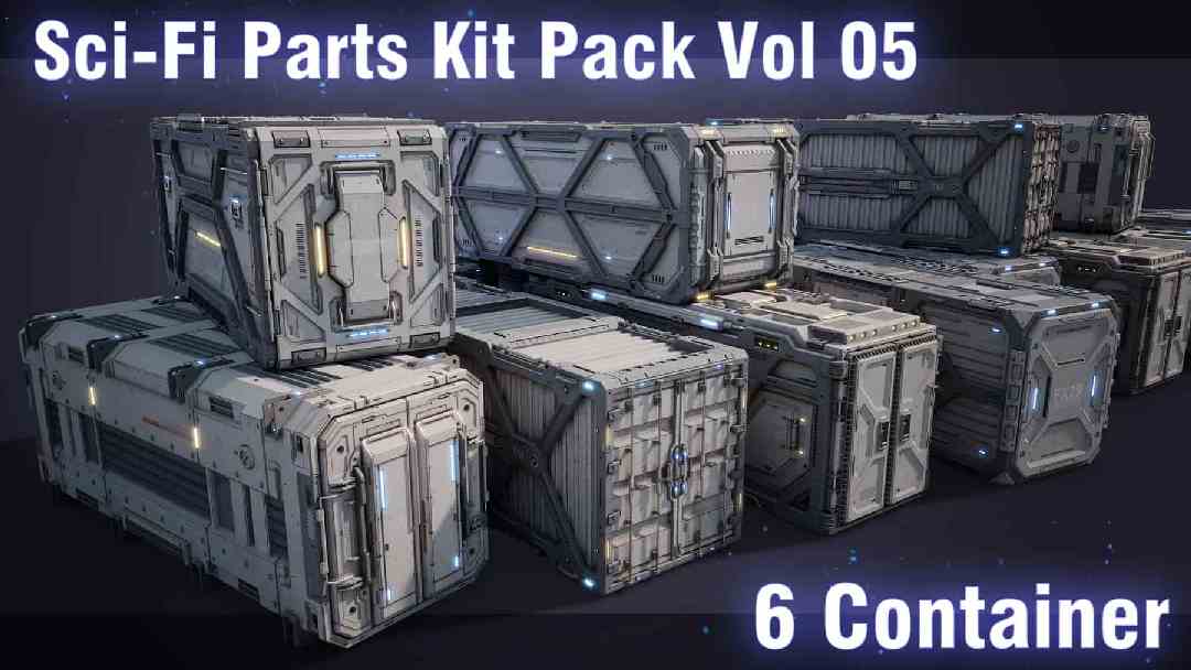 科幻部件工具包 第 5 卷：容器（PBR）- Sci-Fi Parts Kit Vol.05: Container (PBR)
