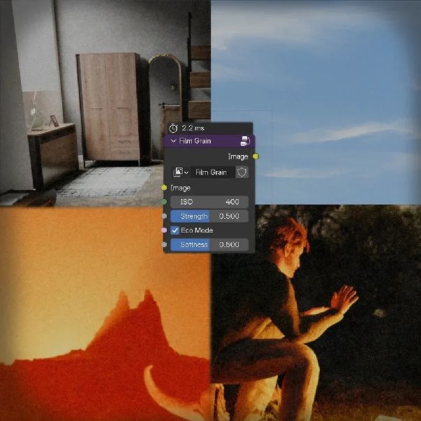 胶片颗粒模拟合成节点 – Film Grain Emulation Node