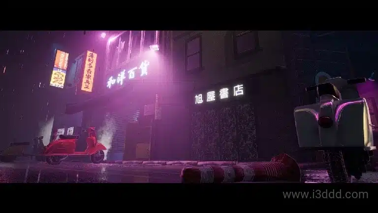 日式夜景灯光酒吧夜巷 – Indie Japanese Night Alley