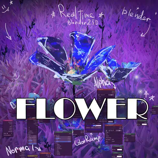 花卉（Blender 油性铅笔 Eevee）