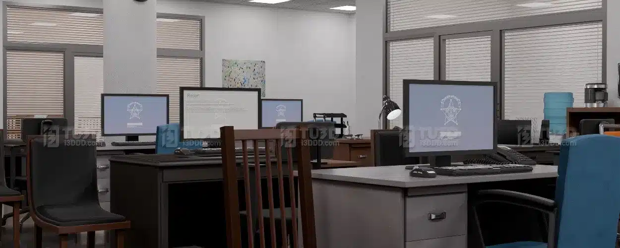 Blender 现代警务办公场景模型