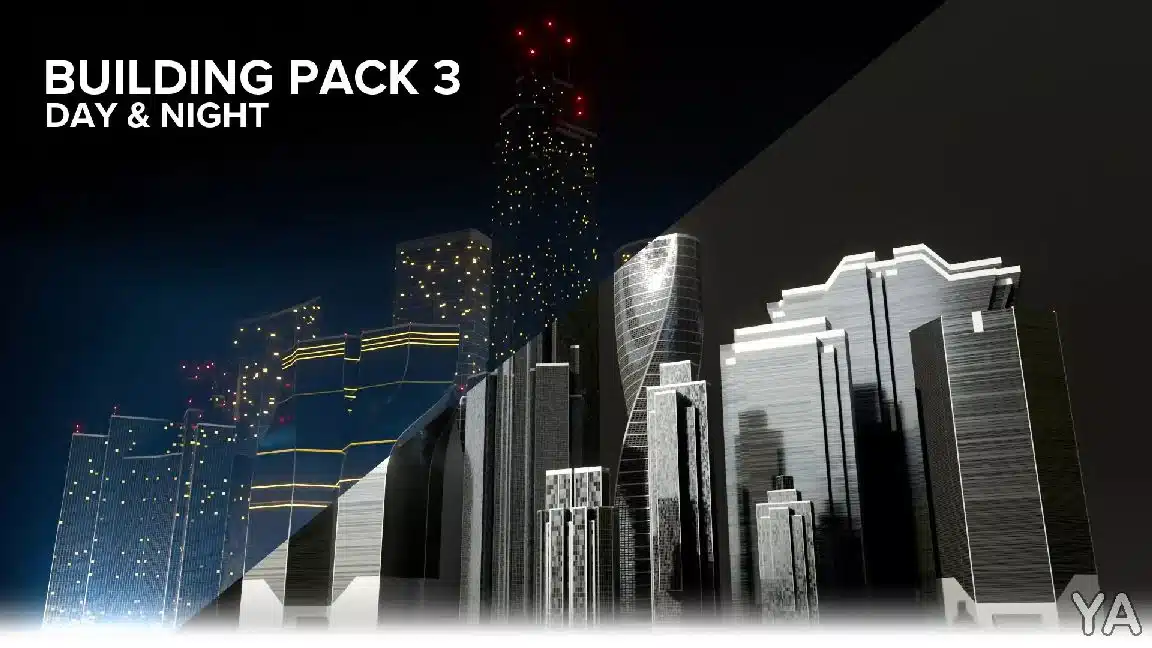 昼夜建筑资产包 – Building Asset Pack (Day & Night)