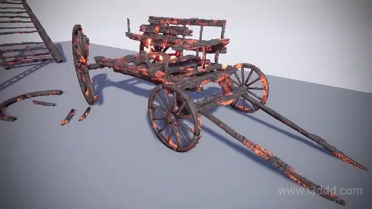 房屋燃烧火焰包 – House Burning Wood 26 Customizable Fire Pack II City Burning