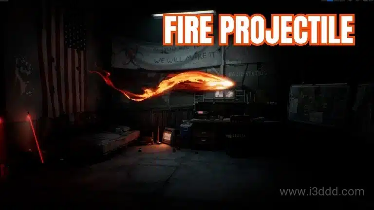 火焰弹体视觉特效 – Realistic Fire Projectile VFX