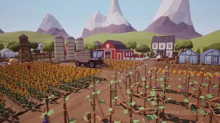 卡通农场作物建筑场景包 Low Poly Farm Pack