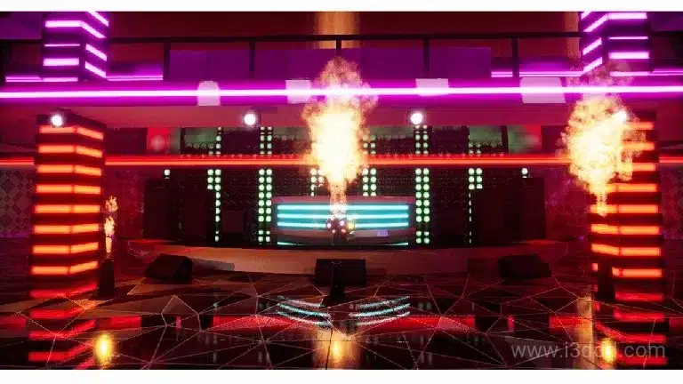 酒吧夜店俱乐部霓虹舞池舞台科幻场景 – Dance Night Club