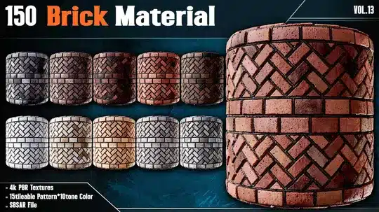 150个砖块智能材质 第13卷 – 150 Brick Base Material Vol.13