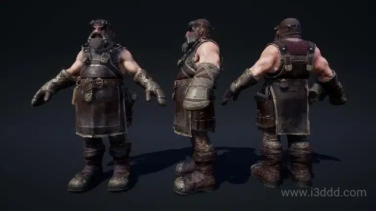 中世纪模块化矮人战士角色模型 – Dwarfs Pack