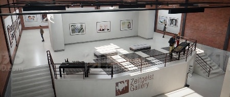 Blender 现代工业风艺术美术馆展厅场景模型