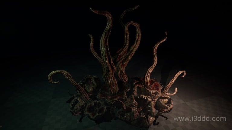 外星肉鞭毛和肉花模型 – Flesh Flagella and Meat Flowers