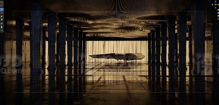 Blender 科幻汽车展台舞台灯光展示