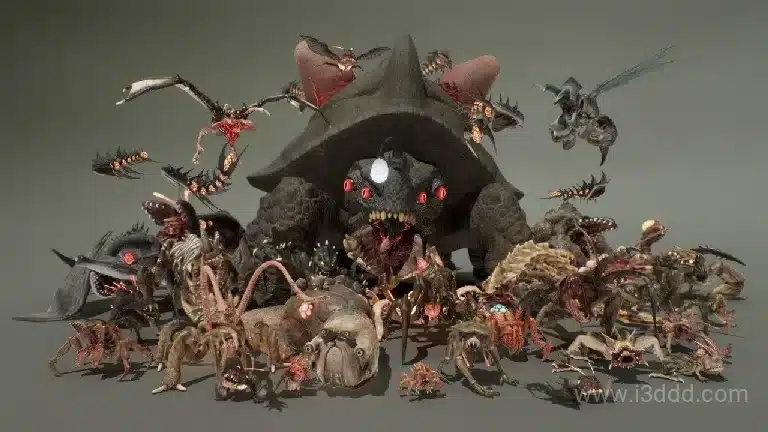 科幻怪物怪兽包角色 – MONSTER FULL PACK VOL 1