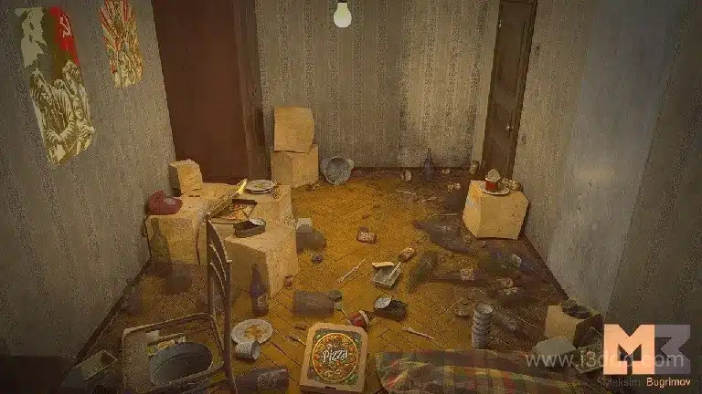 极客室内房间道具模型场景 – Geek Room