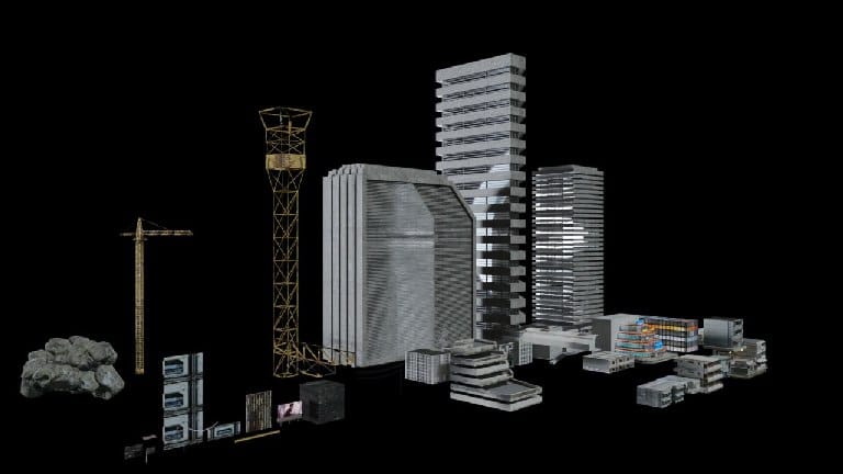 新旧建筑 Blender 资产库 – New & Old Buildings Blender Asset Library