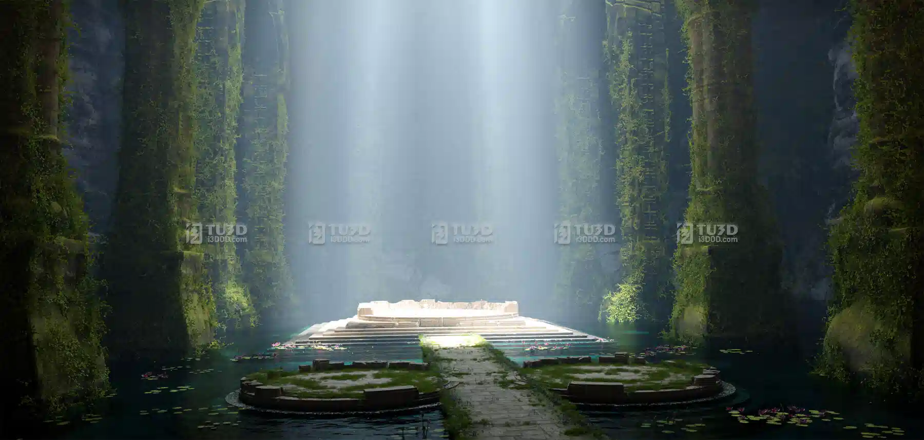 Blender地底神庙建筑渲染工程