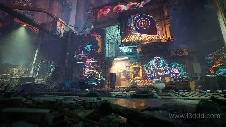 赛博朋克废弃材料场环境 – Cyber Scrapyard Environment Kit