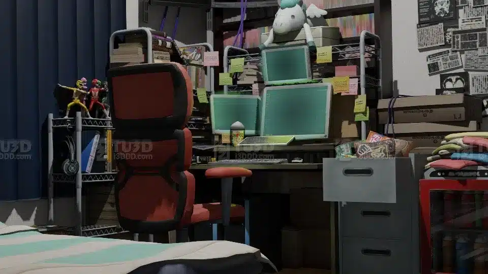 Blender 宅向生活空间卧室场景模型