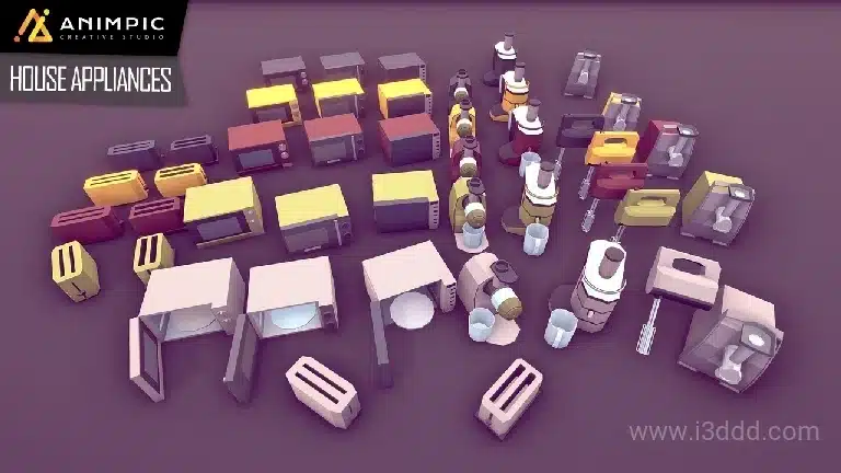 低模卡通家电 – POLY – House Appliances